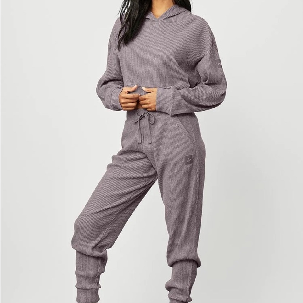 Alo Muse Purple Dusk Heather Matching Set